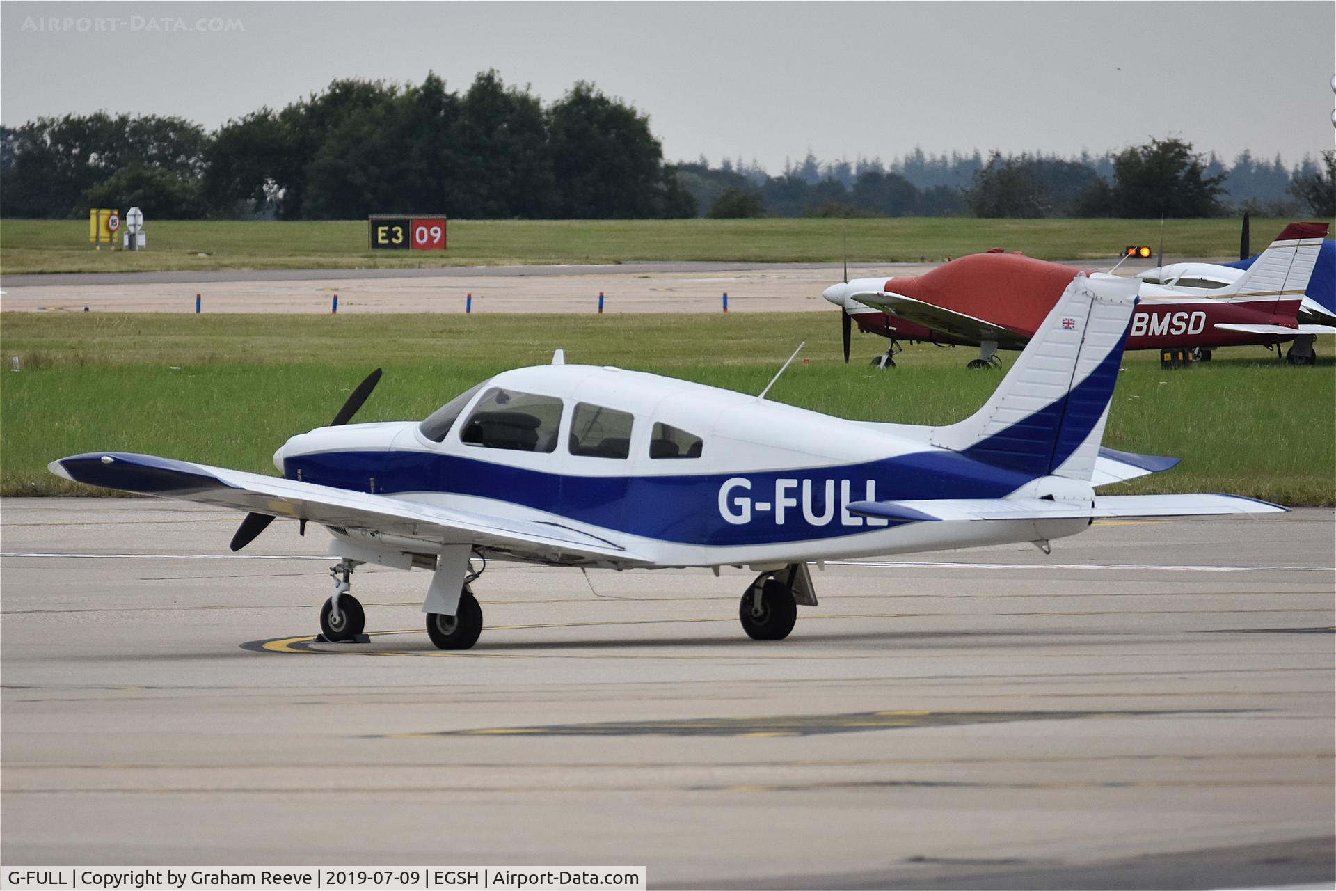 G-FULL, 1974 Piper PA-28R-200-2 Cherokee Arrow II C/N 28R-7435248, Parked at Norwich.