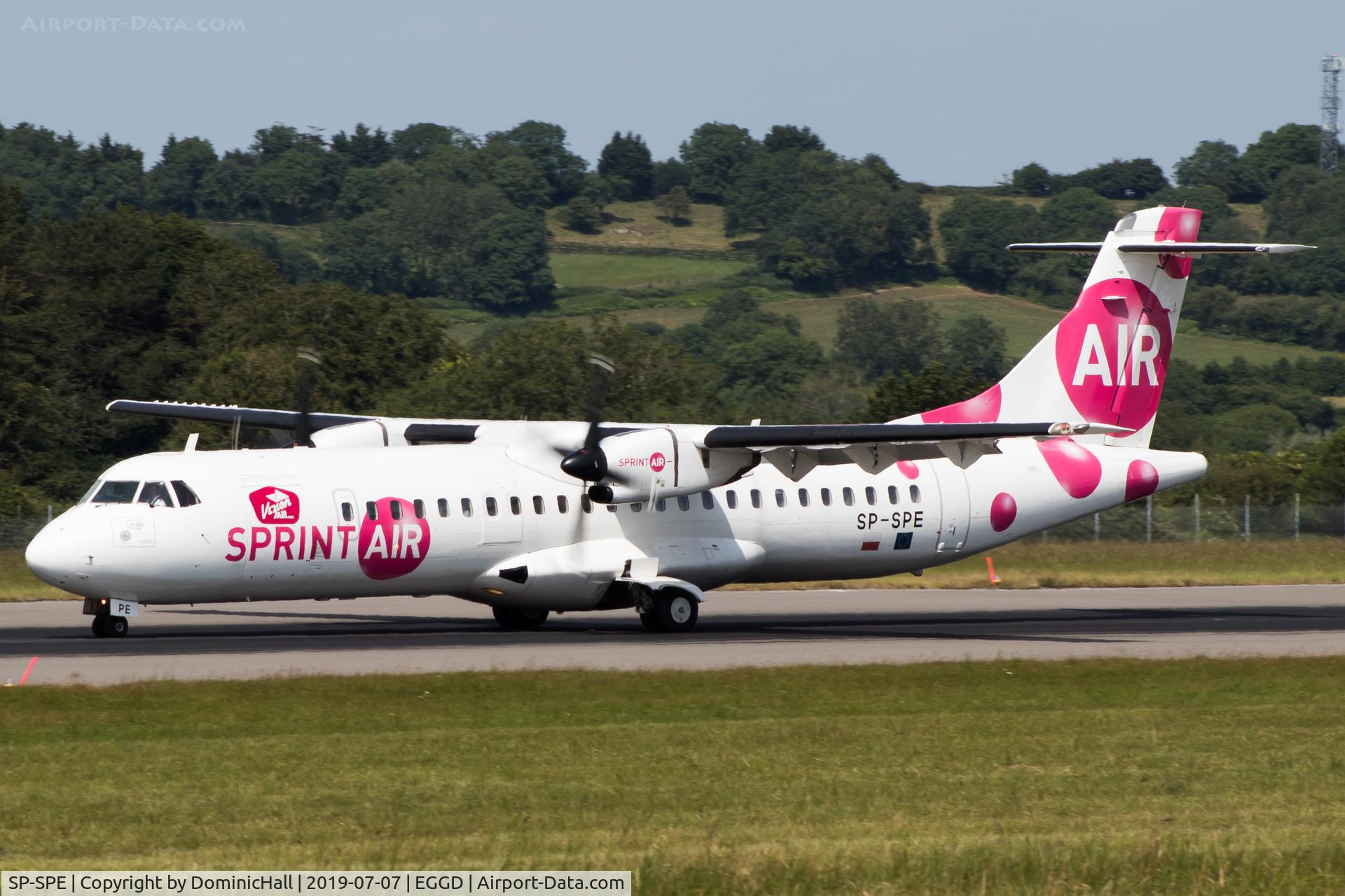 SP-SPE, 1995 ATR 72-202 C/N 441, Landing RWY 27