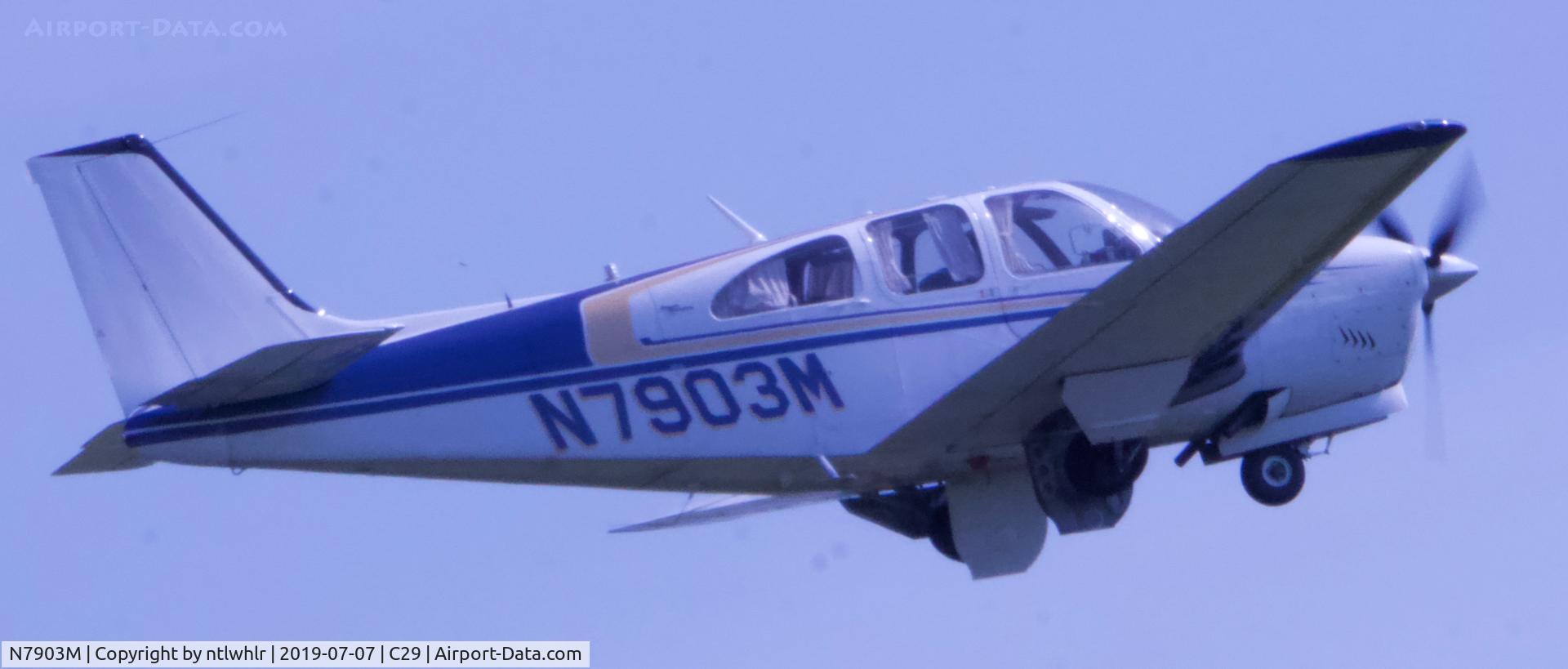 N7903M, 1966 Beech 35-C33A Debonair C/N CE-72, EAA Fly In Breakfast - Middleton, WI 7-7-19
