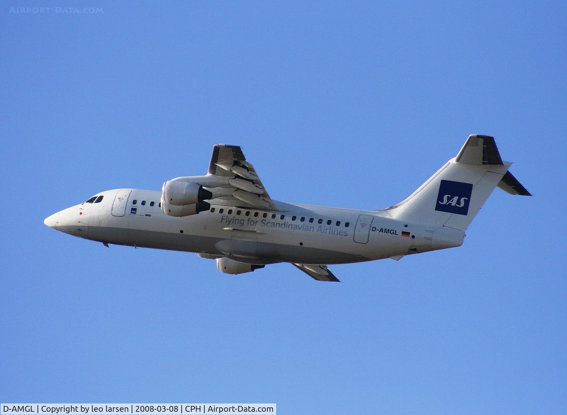 D-AMGL, 1986 British Aerospace BAe.146-200 C/N E2055, Copenhagen 8.3.2008