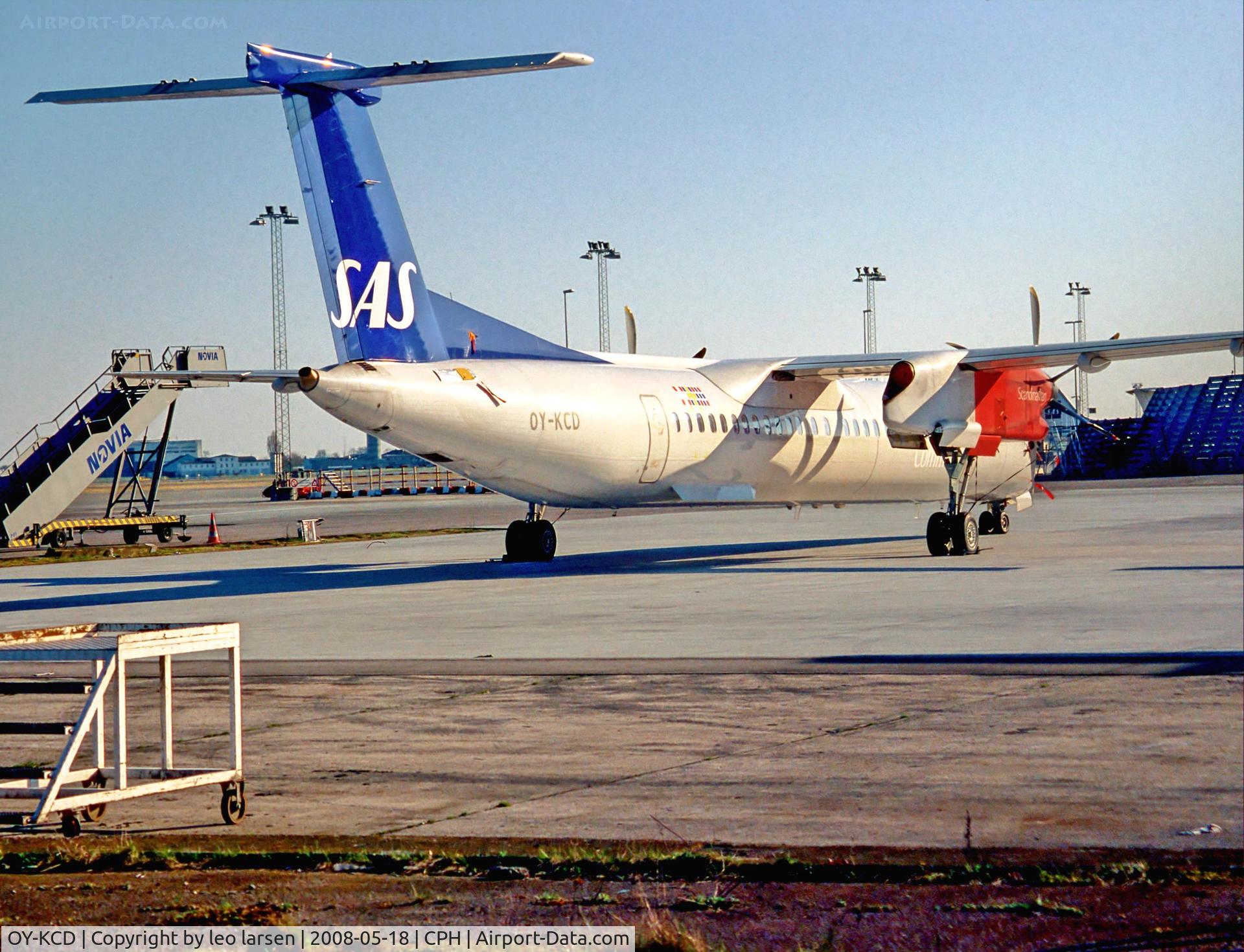 OY-KCD, 2001 De Havilland Canada DHC-8-402Q Dash 8 C/N 4062, Copenhagen 18.5.2008 WFU.