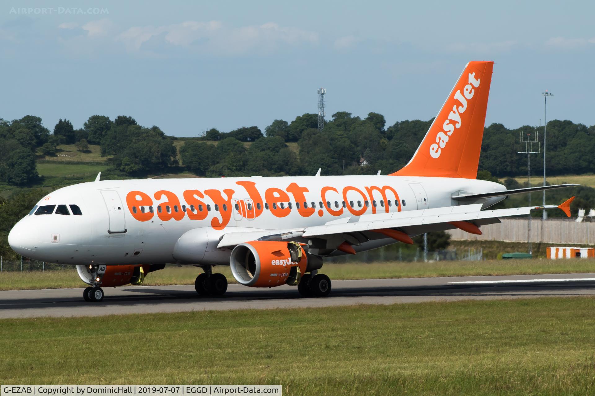 G-EZAB, 2006 Airbus A319-111 C/N 2681, Landing RWY 27