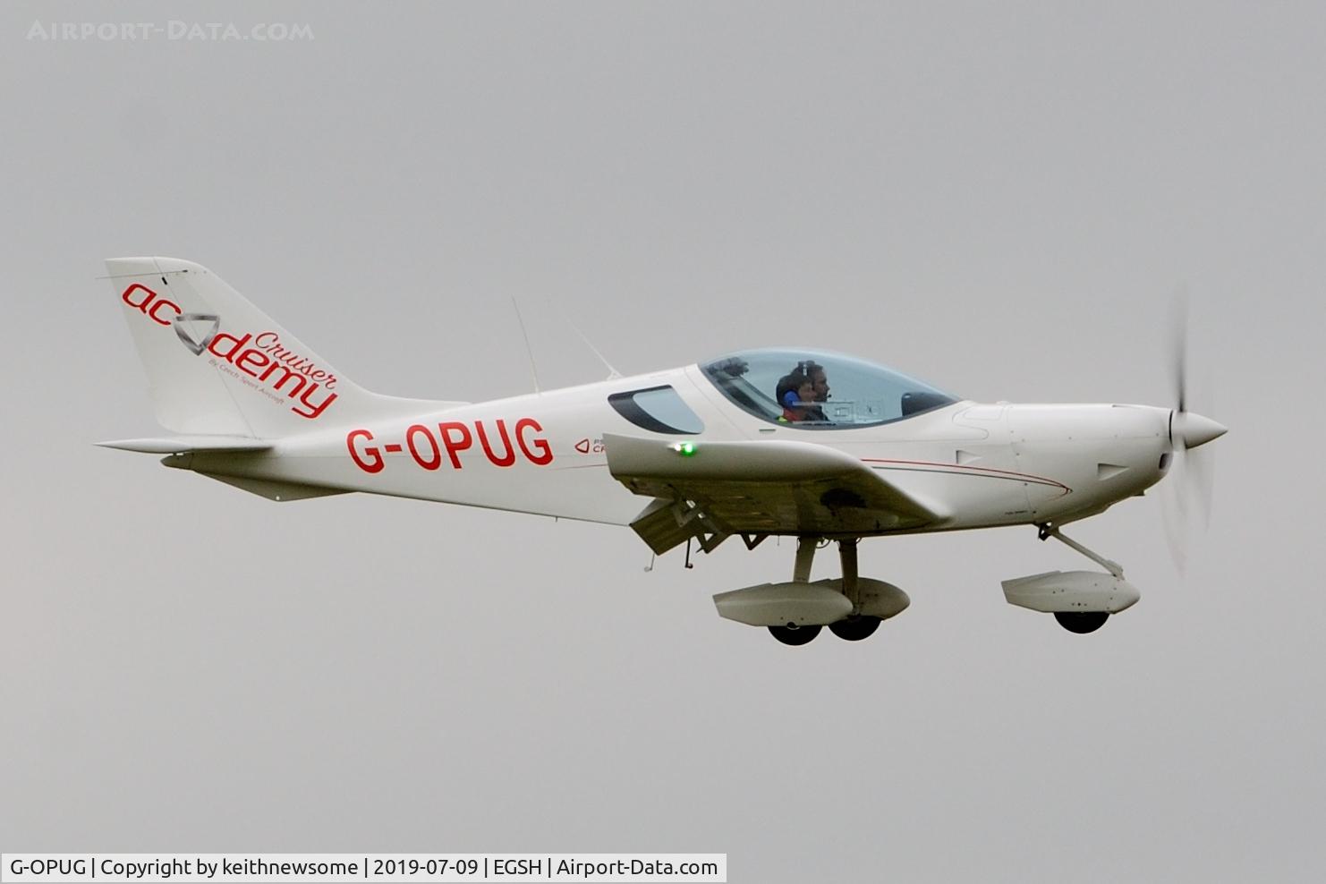 G-OPUG, 2017 Czech Sport PS-28 Cruiser C/N C0604, Arriving at Norwich.