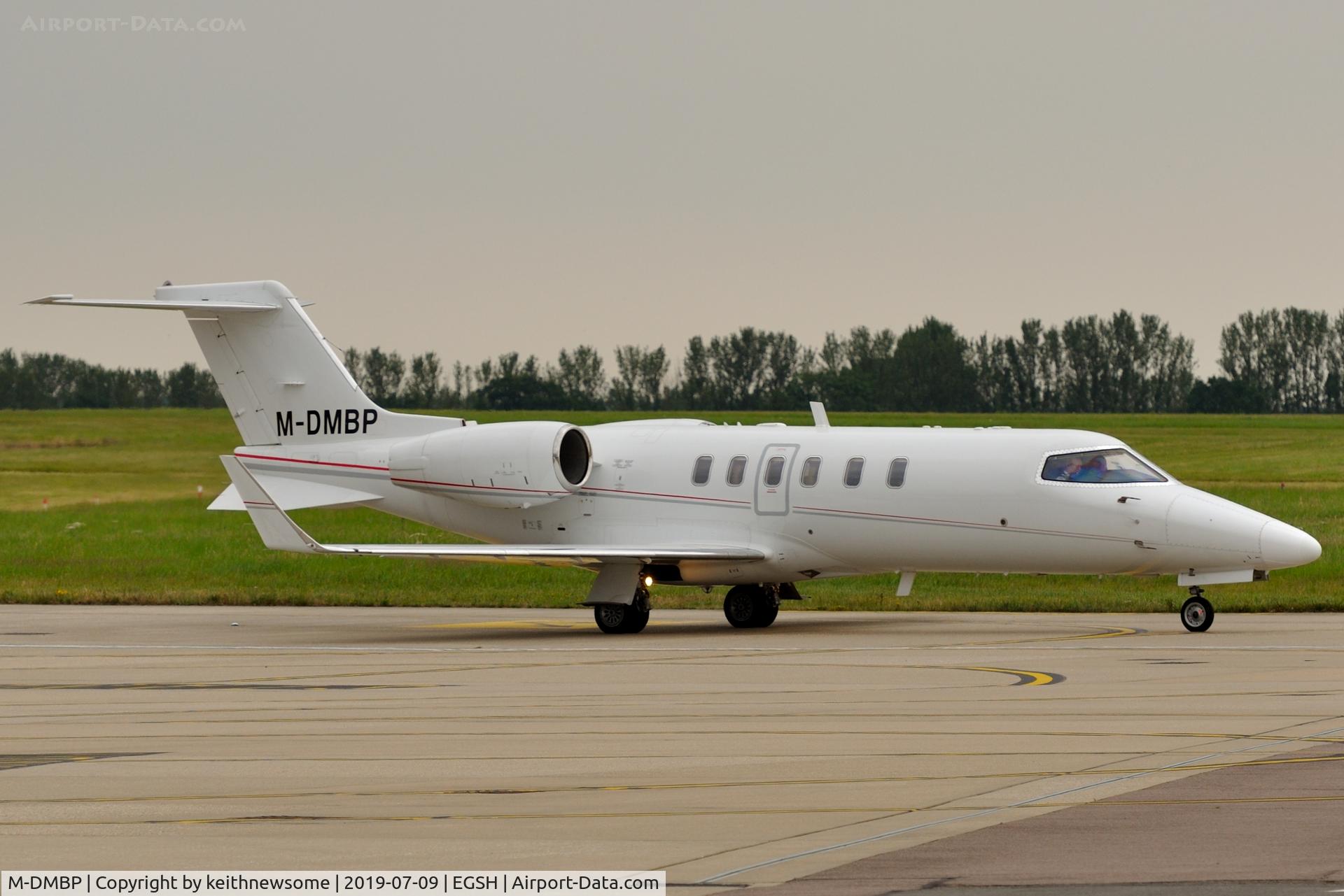 M-DMBP, 2012 Learjet 40 C/N 45-2133, Leaving Norwich.
