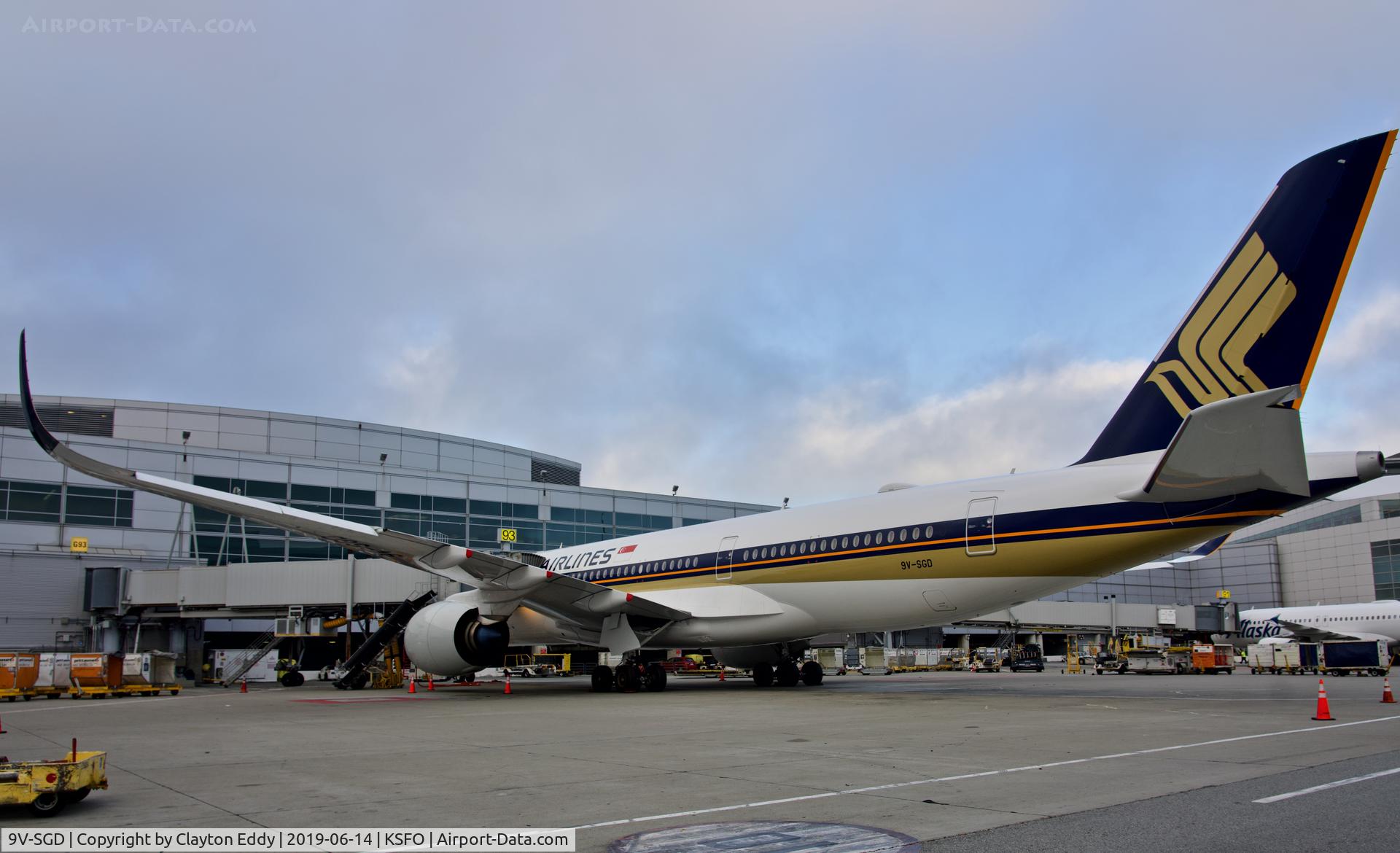 9V-SGD, 2018 Airbus A350-941 C/N 232, SFO 2019.