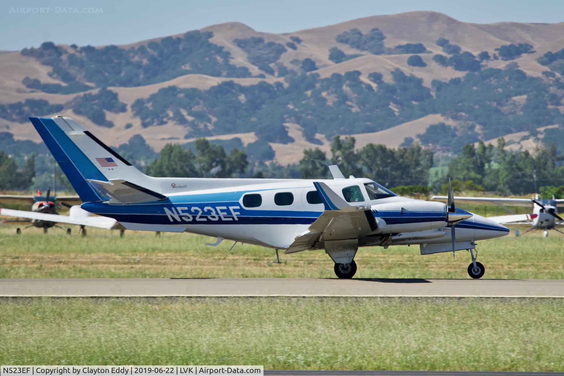 N523EF, 1979 Beech B-60 Duke C/N P-523, Livermore Airport California 2019.
