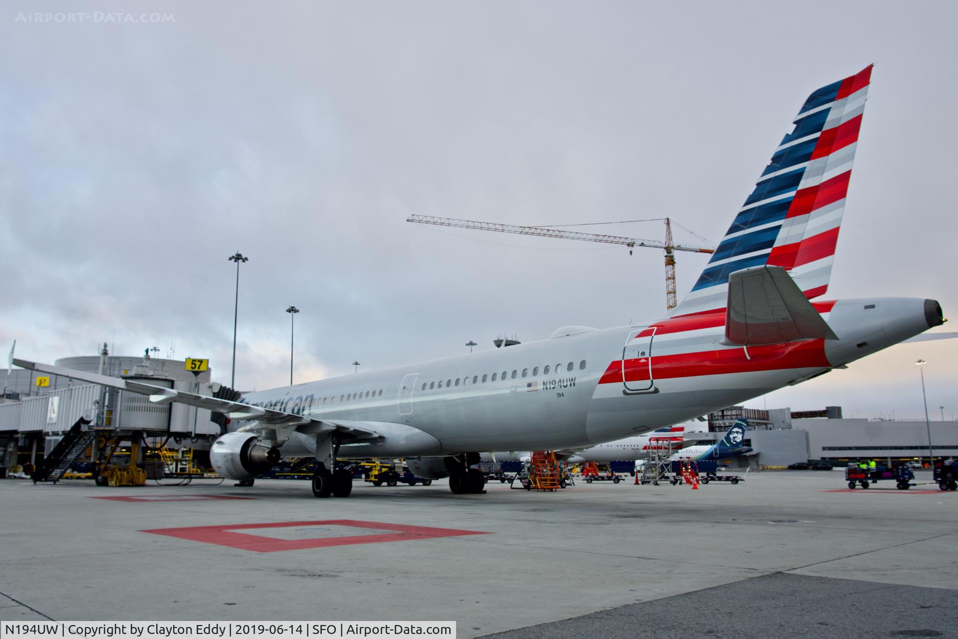 N194UW, 2008 Airbus A321-211 C/N 3629, SFO 2019.