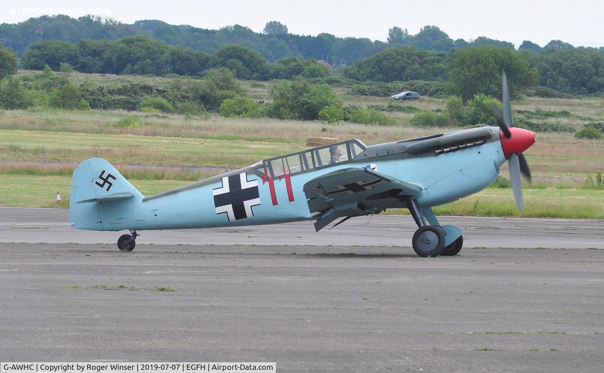 G-AWHC, 1954 Hispano HA-1112 M4L C/N 40/2, Two seat Buchon coded Red 11.