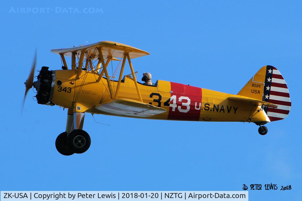 ZK-USA, 1943 Boeing B75N1 C/N 75-8025A, Michael J Dean, Mt Maunganui