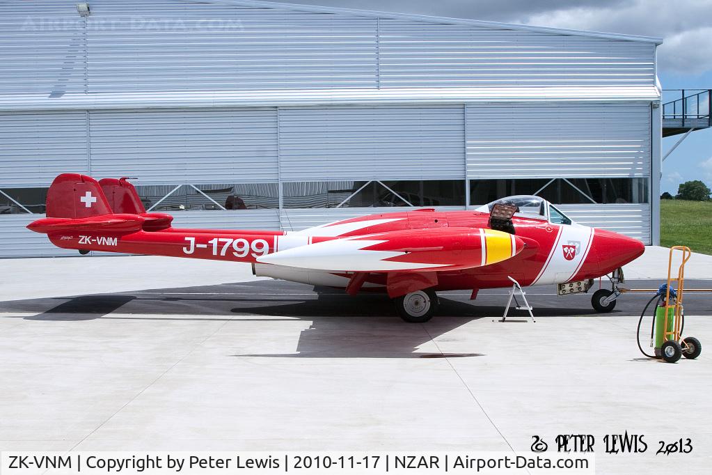 ZK-VNM, De Havilland (F+W Emmen) DH-112 Venom FB.54 C/N 448, Rural Aviation (1963) Ltd., Auckland