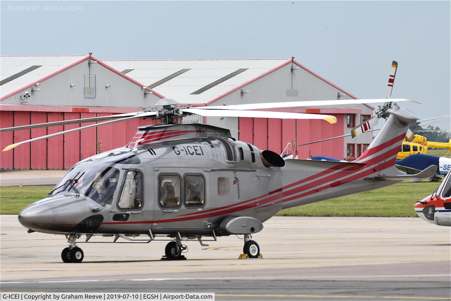G-ICEI, 2017 Leonardo AW-169 C/N 69065, Parked at Norwich.