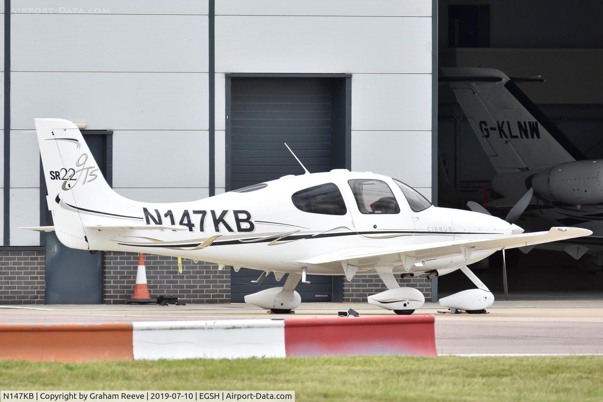 N147KB, 2006 Cirrus SR22 GTS C/N 1869, Parked at Norwich.