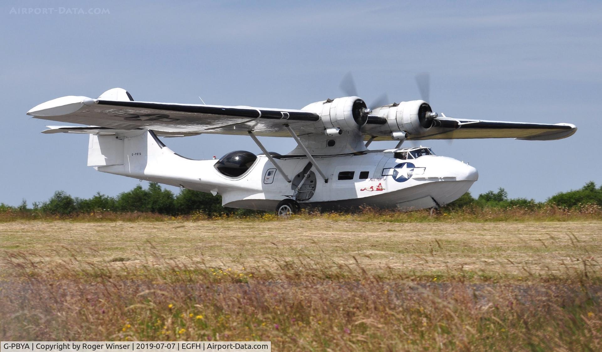 G-PBYA, 1944 Consolidated (Canadian Vickers) PBV-1A Canso A C/N CV-283, Canso departing Runway 04 to display on day 2 of WAS2019.