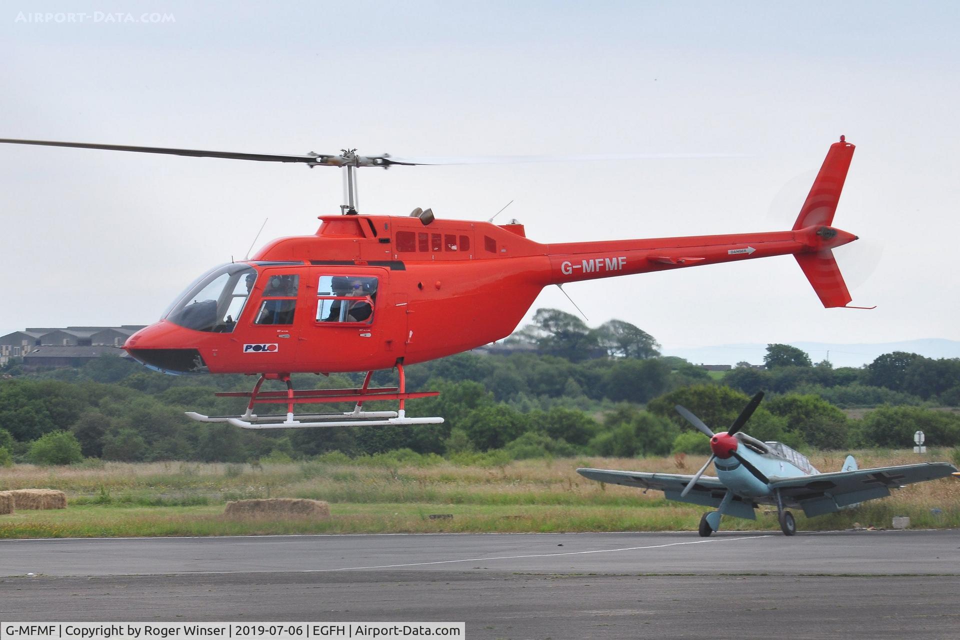 G-MFMF, 1981 Bell 206B JetRanger III C/N 3569, Visiting JetRanger III.