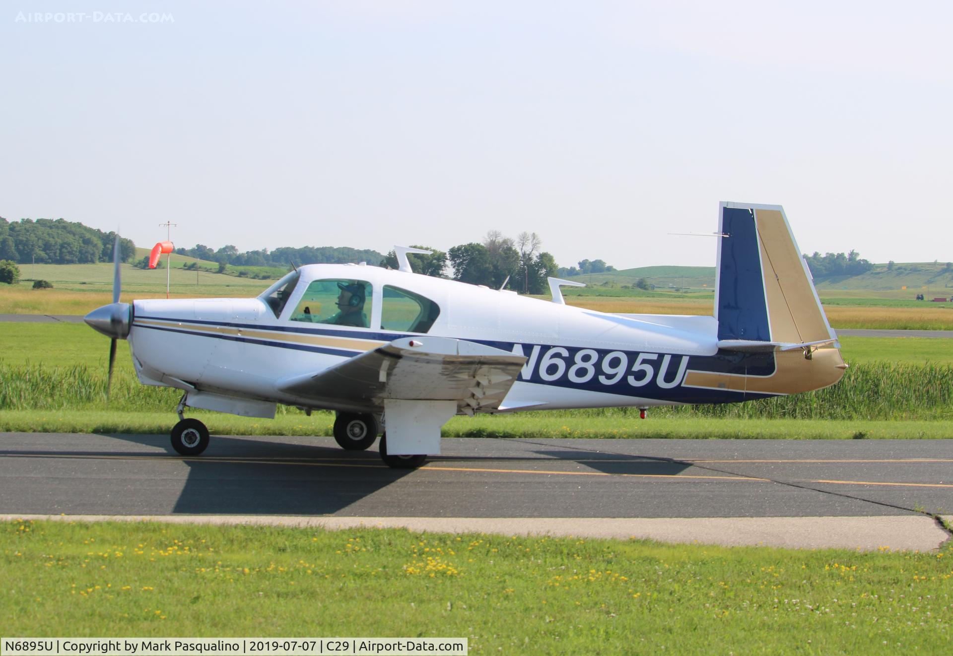 N6895U, 1963 Mooney M20C Ranger C/N 2599, Mooney M20C