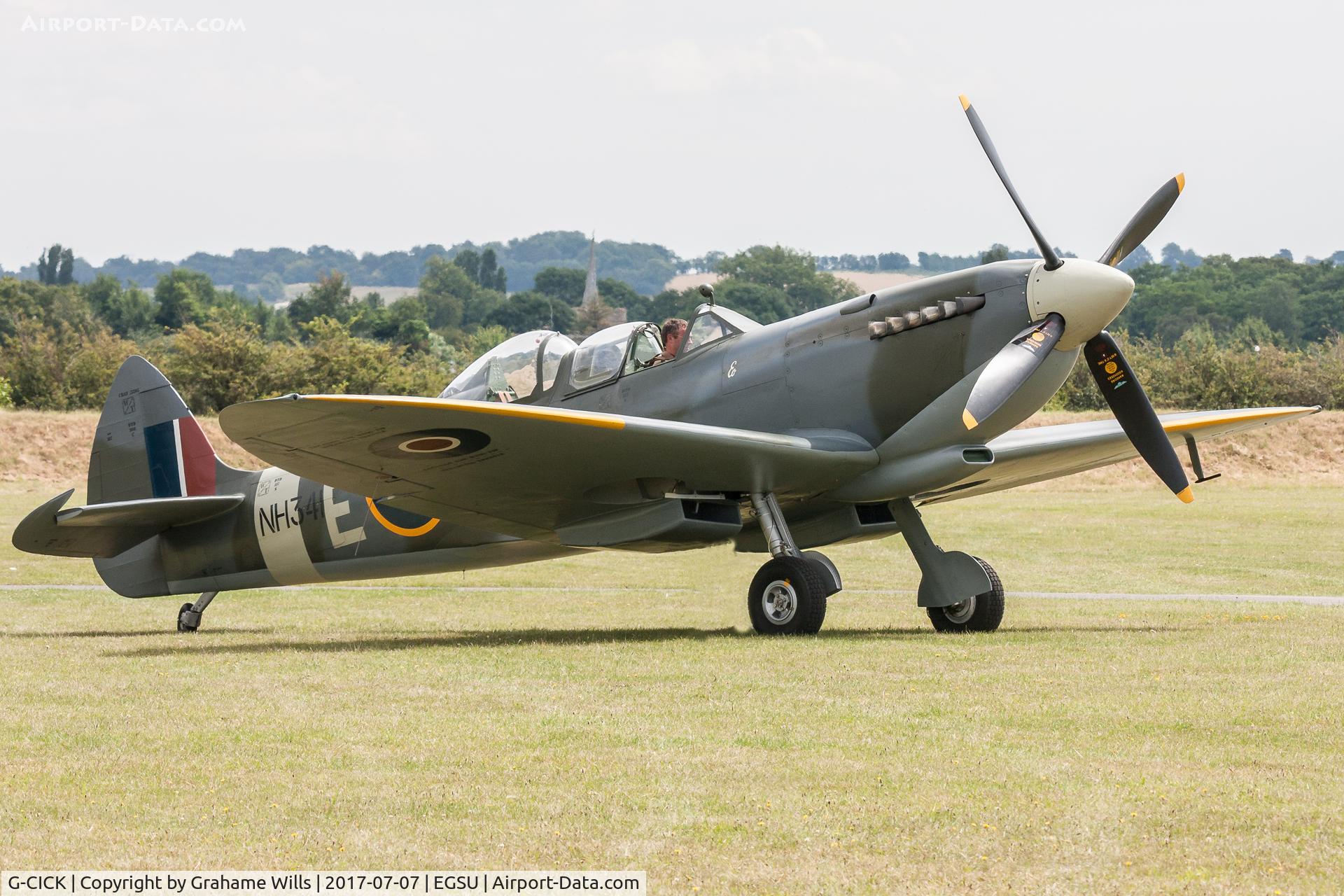 G-CICK, 1944 Supermarine 361 Spitfire LF.IXe C/N CBAF 8912, Supermarine Spitfire IXT G-CICK (NH341), Duxford 7/7/17