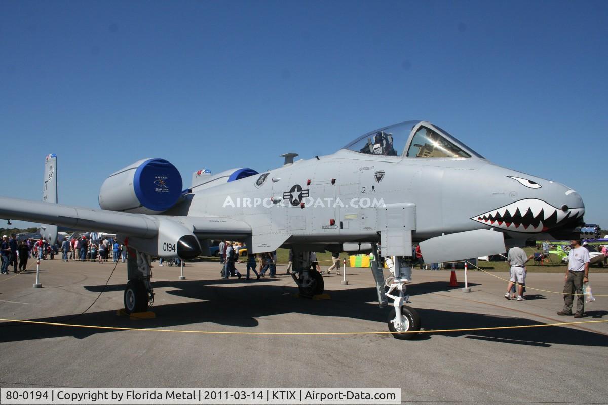 80-0194, 1980 Fairchild Republic A-10C Thunderbolt II C/N A10-0544, TICO 2011