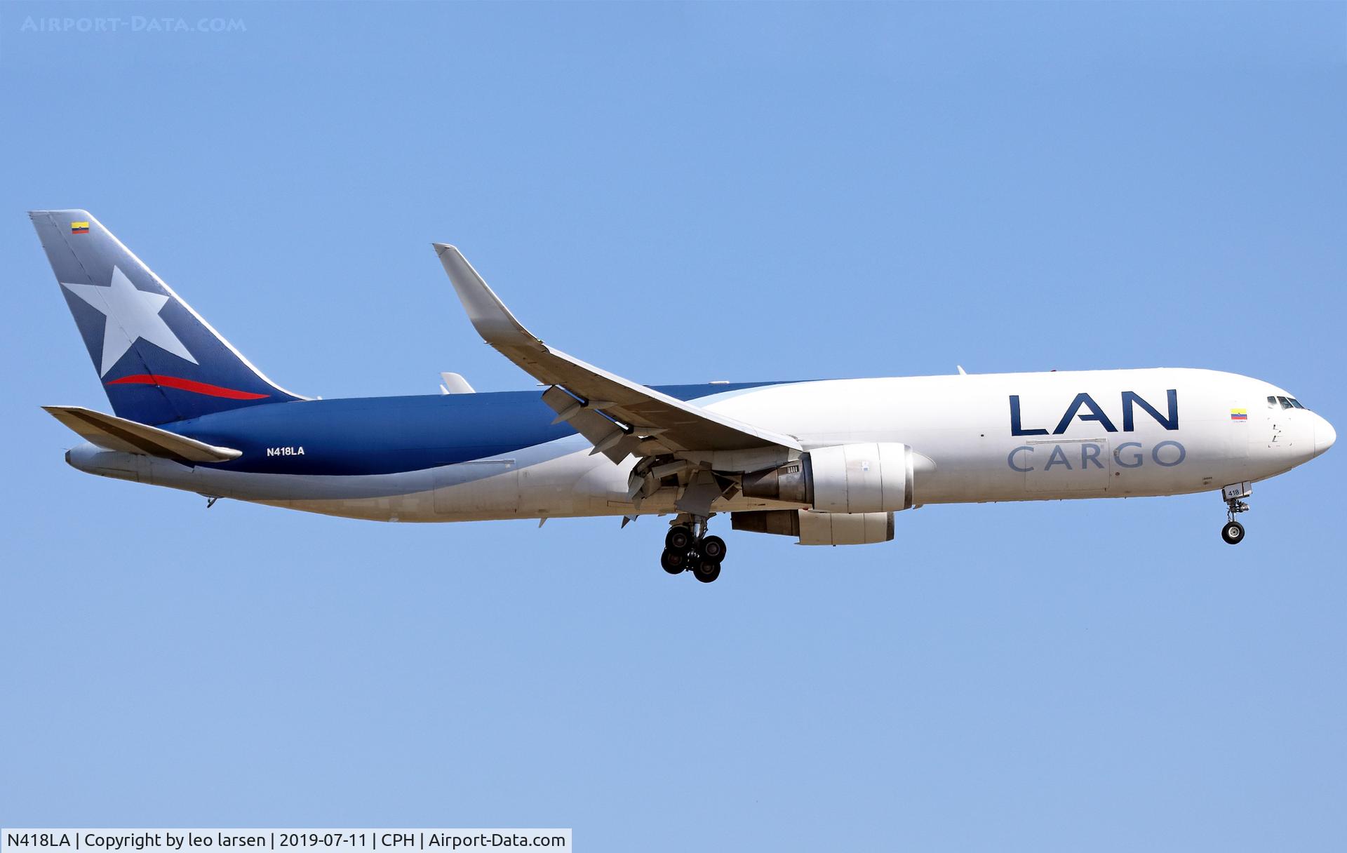 N418LA, 2005 Boeing 767-316F C/N 34246, Copenhagen 11.7.2019 L/D R-22L