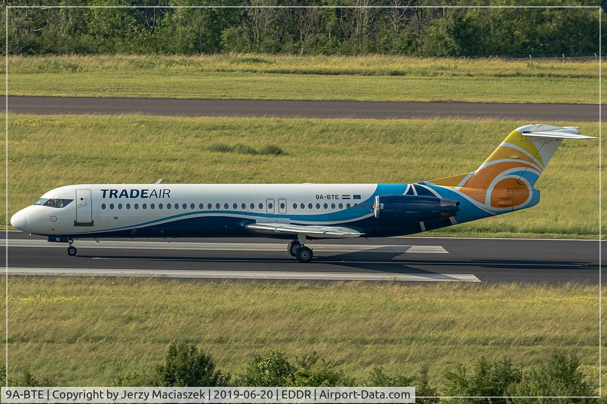 9A-BTE, 1992 Fokker 100 (F-28-0100) C/N 11416, Fokker 100
