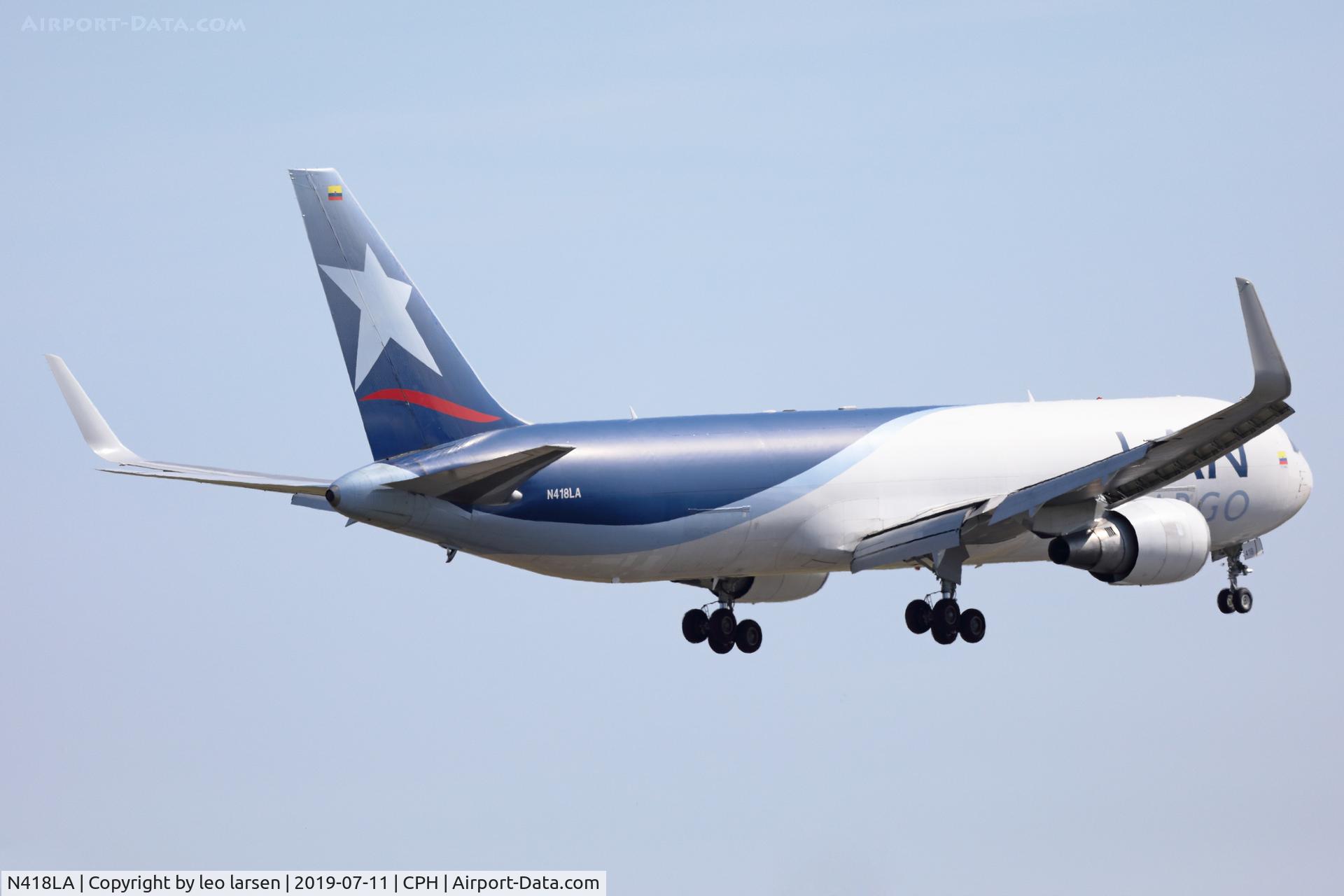 N418LA, 2005 Boeing 767-316F C/N 34246, Copenhagen 11.7.2019 L/D R-22L