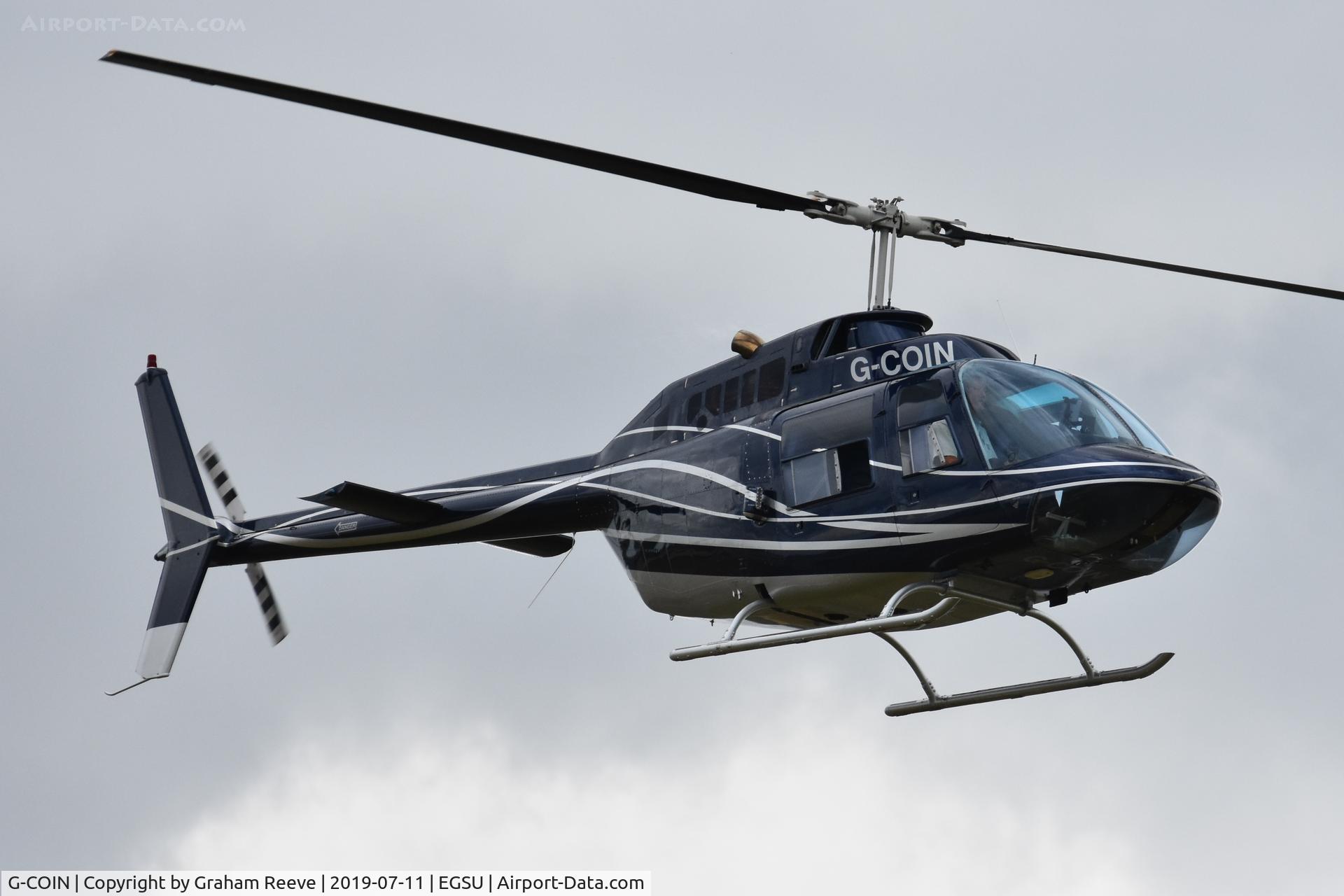 G-COIN, 1972 Bell 206B JetRanger II C/N 897, Landing at Duxford.