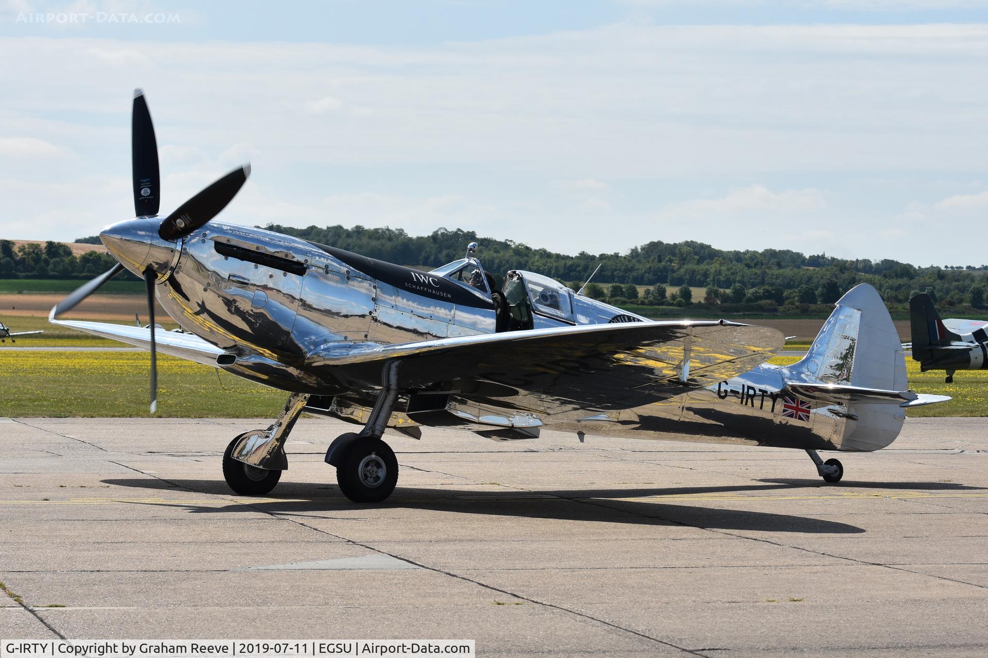 G-IRTY, 1943 Supermarine 361 Spitfire LF.IXc C/N CBAF.IX.970, Just landed at Duxford.