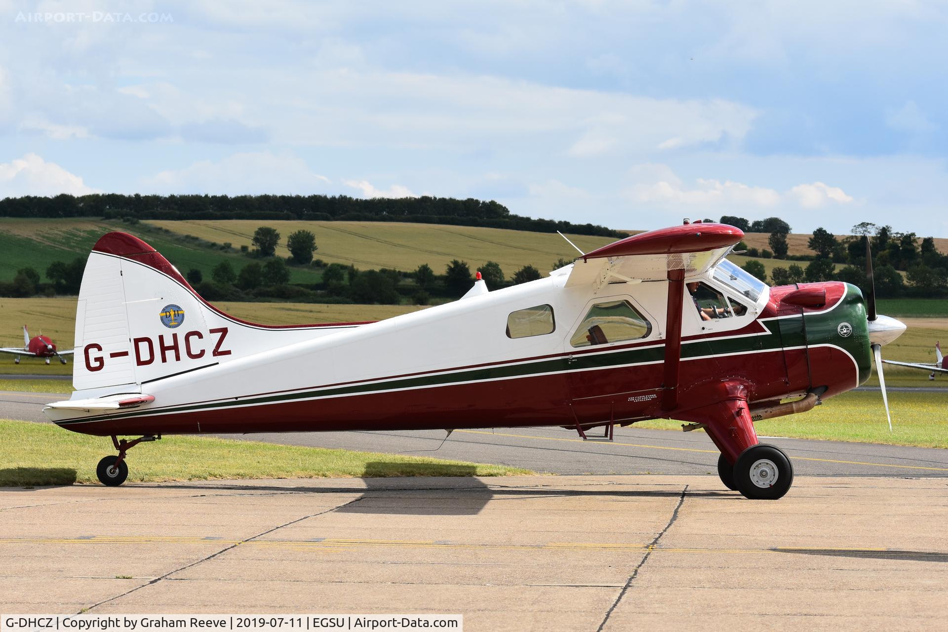 G-DHCZ, 1960 De Havilland Canada DHC-2 Beaver AL.1 C/N 1442, Departing from Duxford.
