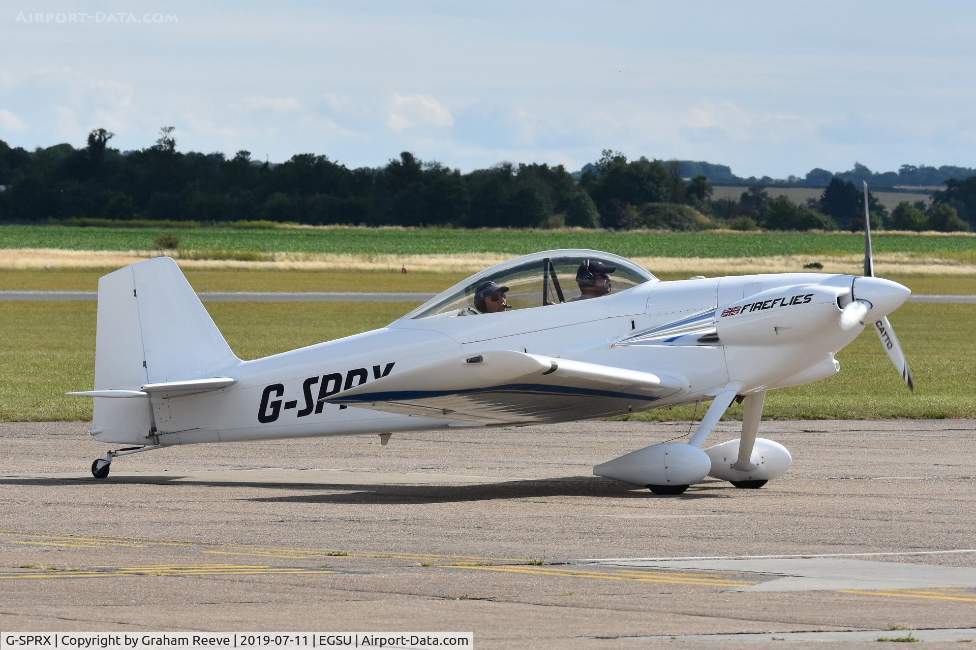 G-SPRX, 2005 Vans RV-4 C/N 1622, Departing from Duxford.