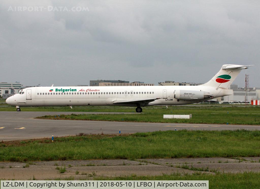 LZ-LDM, 1994 McDonnell Douglas MD-82 (DC-9-82) C/N 53228/2104, Taxiing holding point rwy 32R for departure...