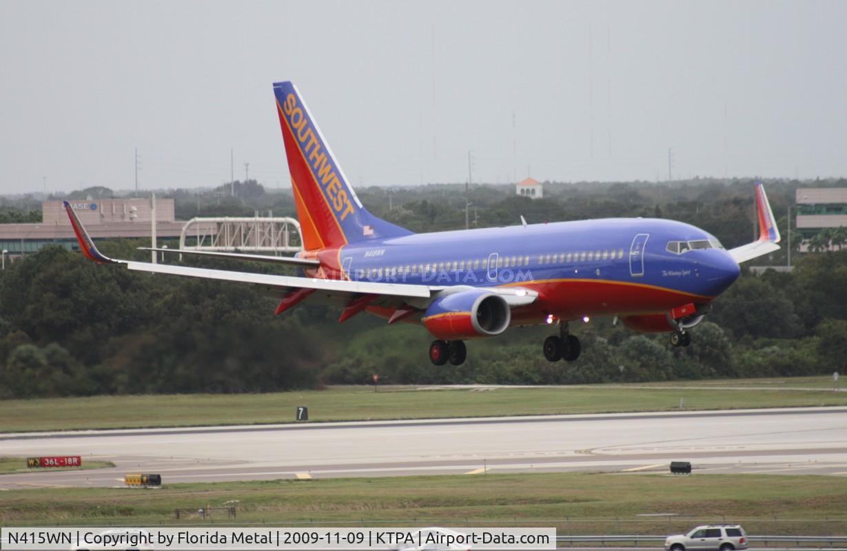N415WN, 2001 Boeing 737-7H4 C/N 29836, TPA spotting