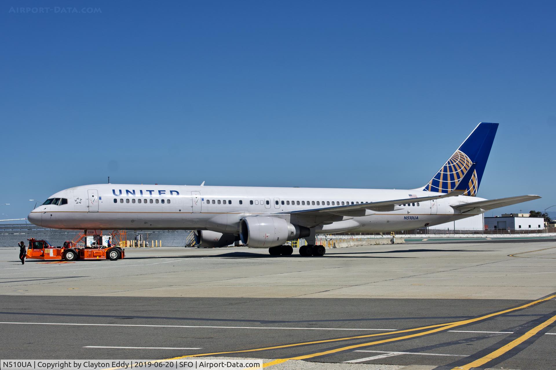 N510UA, 1990 Boeing 757-222 C/N 24780, SFO 2019.