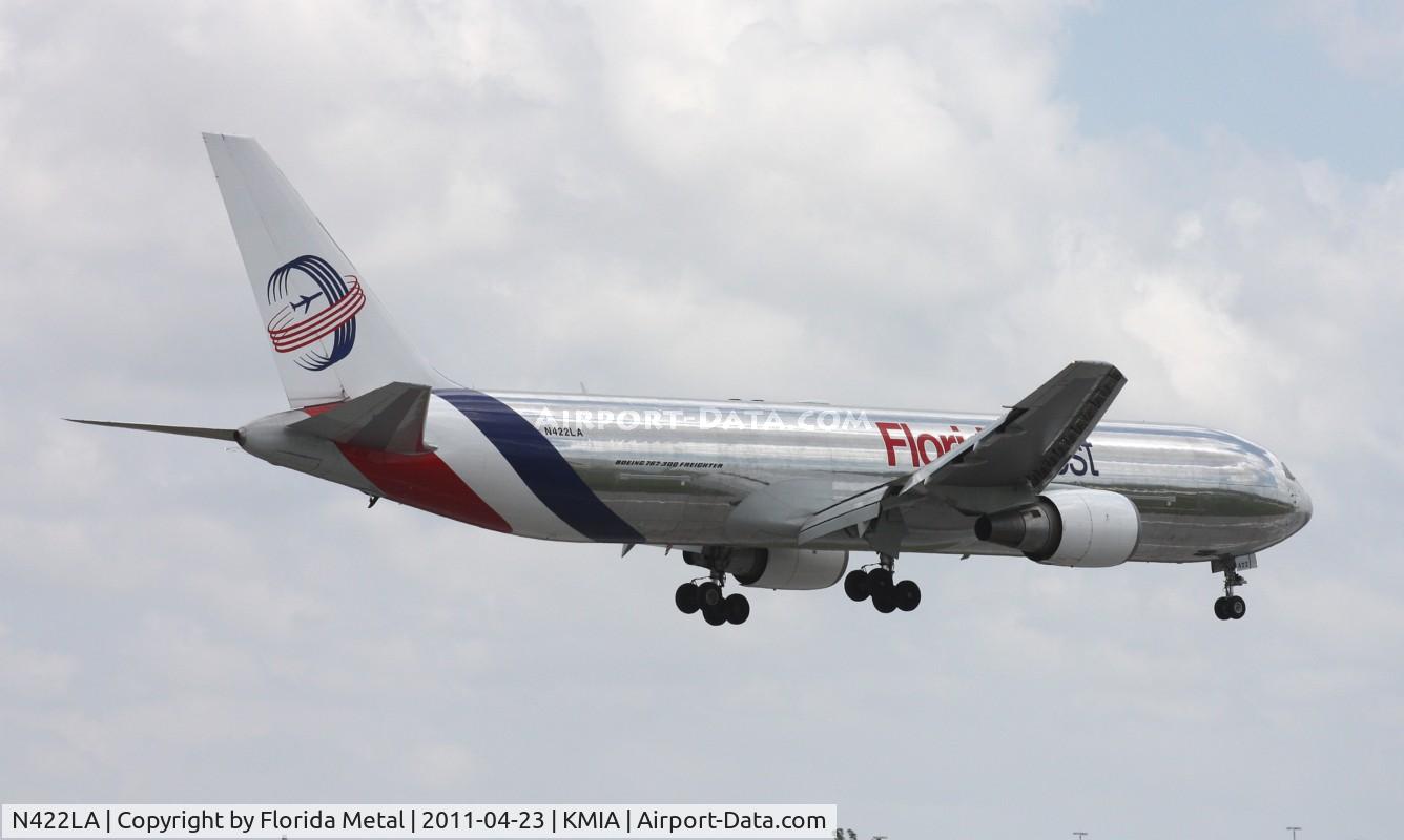 N422LA, 2007 Boeing 767-346F C/N 35818, MIA spotting