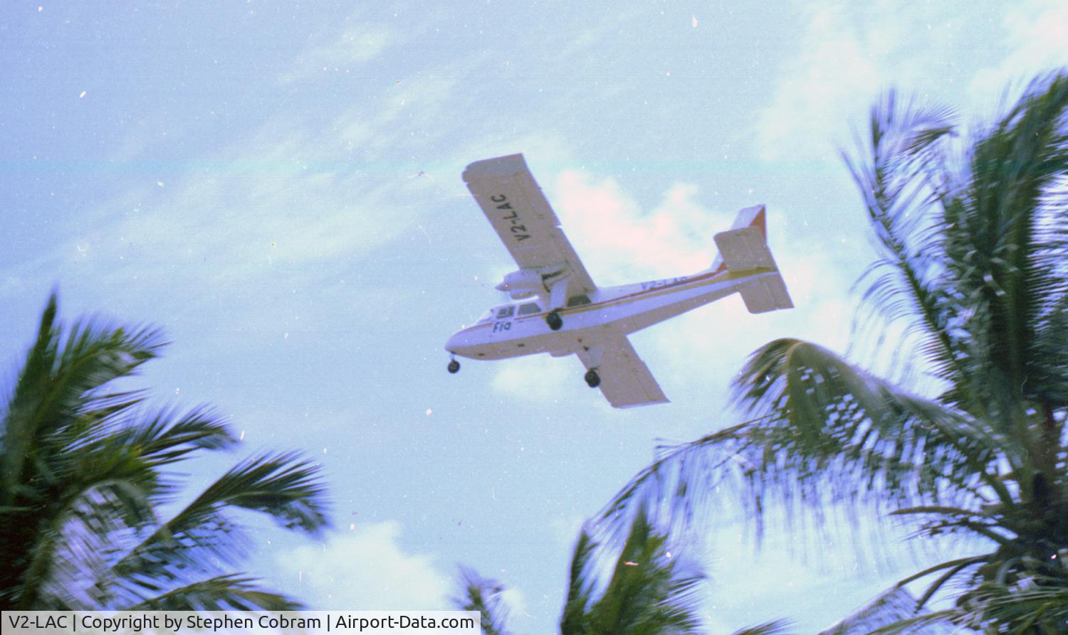 V2-LAC, 1969 Britten-Norman BN-2A Islander C/N 80, Picture taken in 1979 on the West Indian island of Nevis.