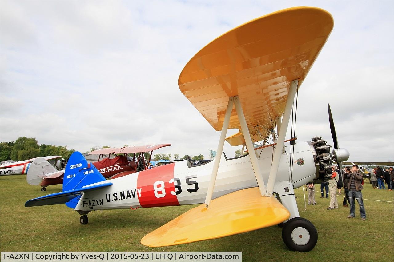 F-AZXN, 1942 Boeing A75N1 (PT-17) C/N 75-3885, Boeing A75N1(PT17), Static display, La Ferté-Alais Airfield (LFFQ) Air show 2015