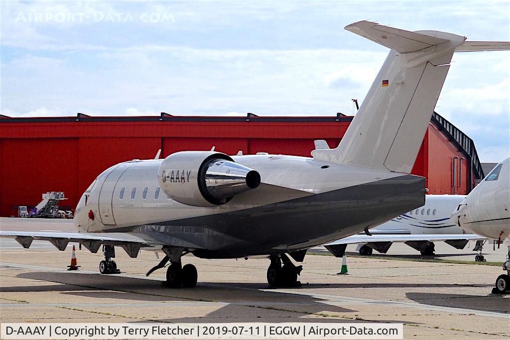 D-AAAY, 2004 Bombardier Challenger 604 (CL-600-2B16) C/N 5602, At Luton