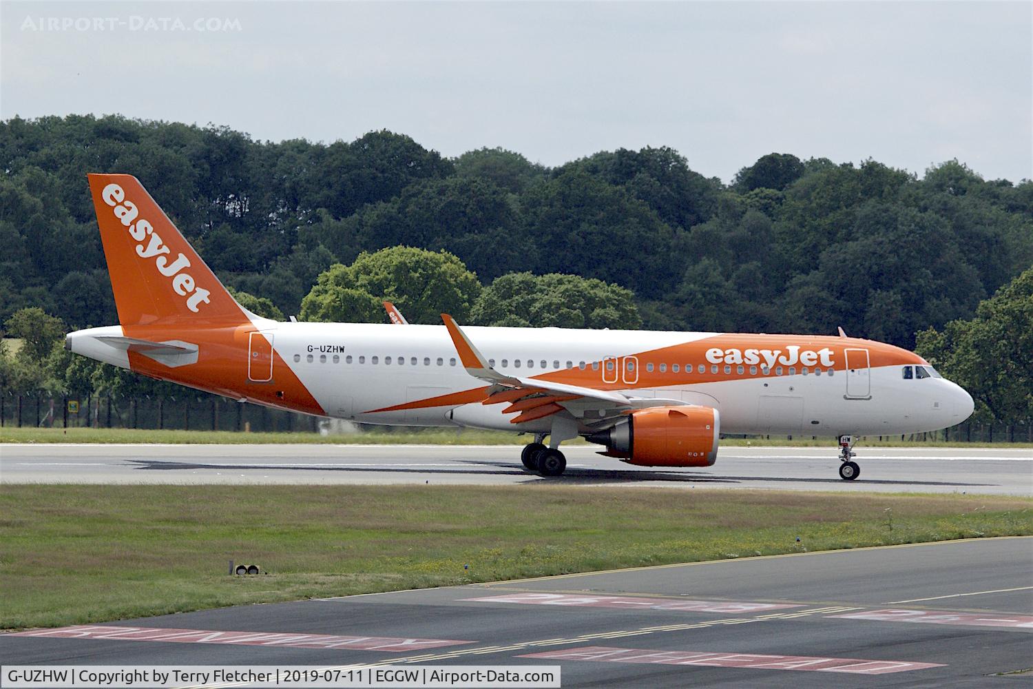 G-UZHW, 2019 Airbus A320-251N C/N 8759, At Luton