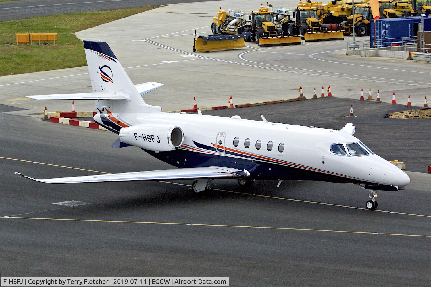 F-HSFJ, 2017 Cessna 680A Citation Latitude C/N 680A-0099, At Luton