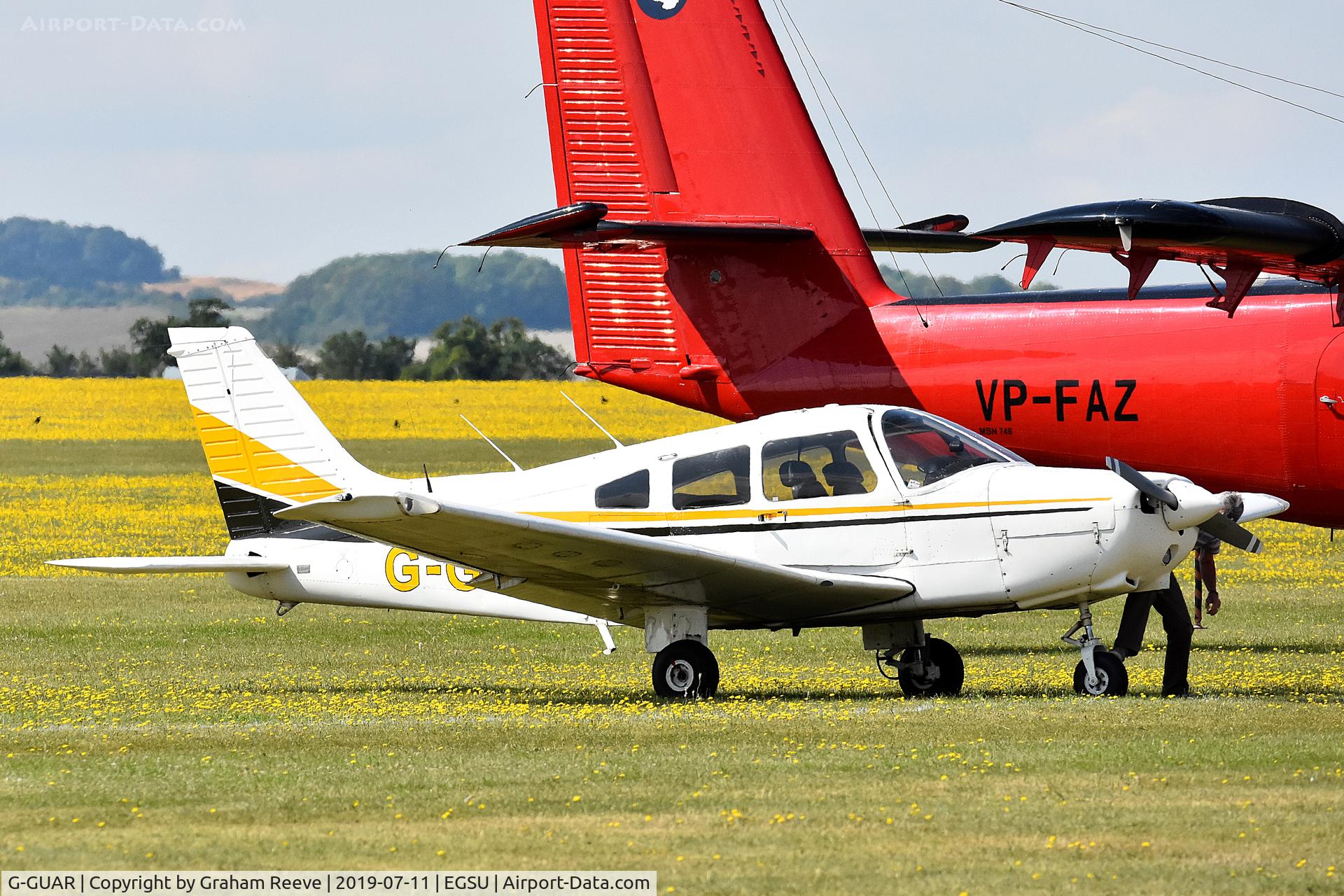 G-GUAR, 1978 Piper PA-28-161 Warrior II C/N 28-7816576, Parked at Duxford.