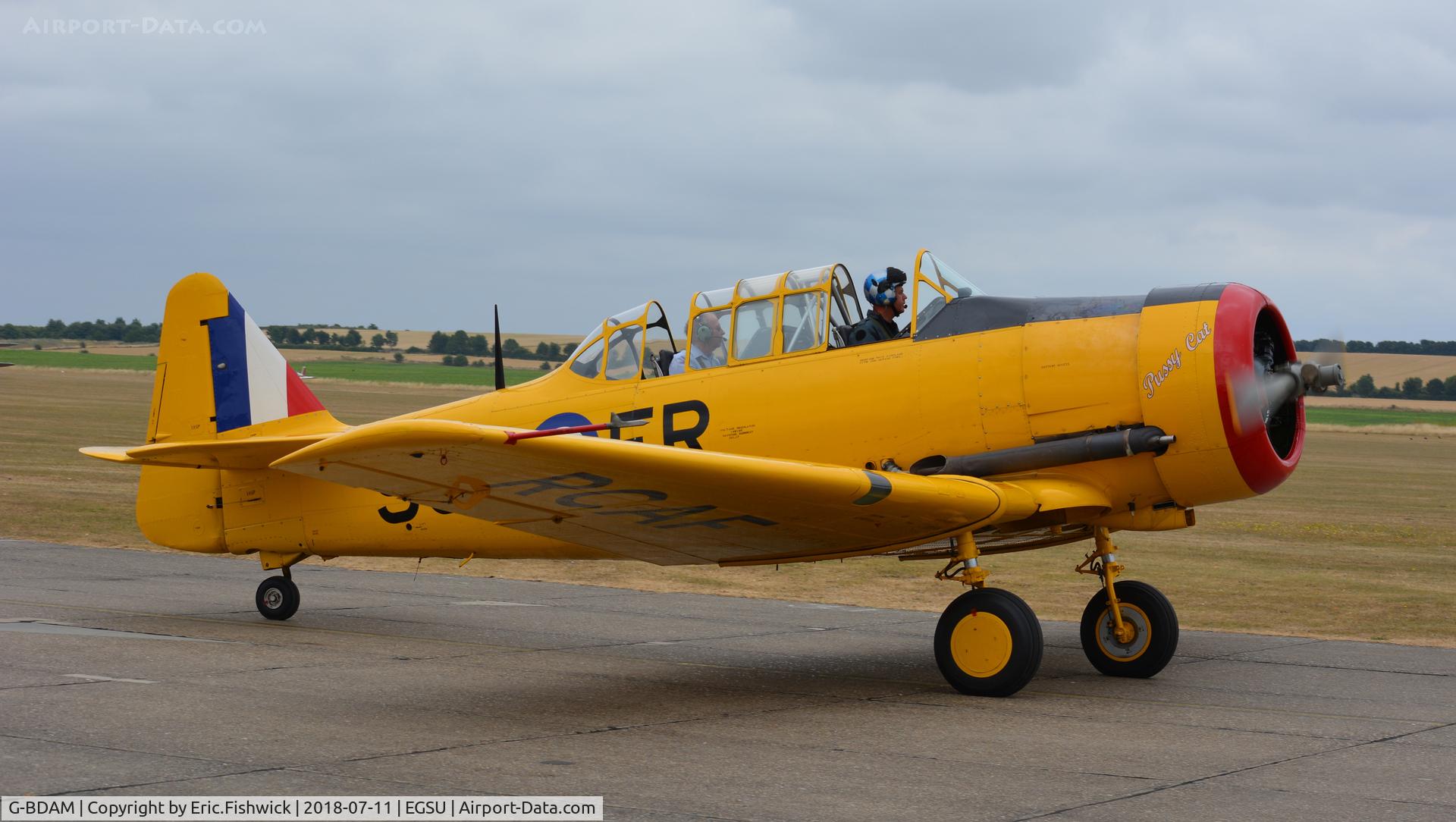 G-BDAM, 1943 Noorduyn AT-16 Harvard IIB C/N 14-726, 2. G-BDAM at Duxford, July. 2018.