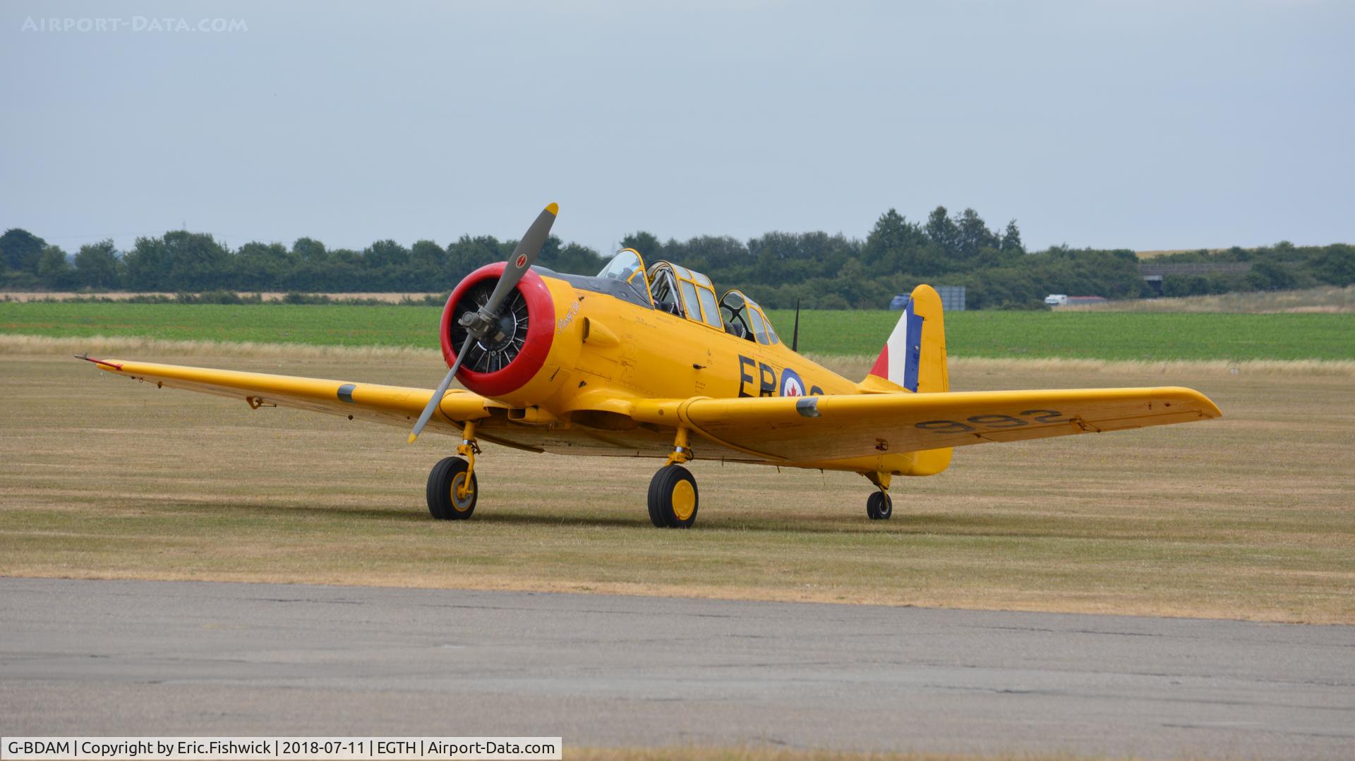 G-BDAM, 1943 Noorduyn AT-16 Harvard IIB C/N 14-726, 3. G-BDAM at Duxford, July. 2018.