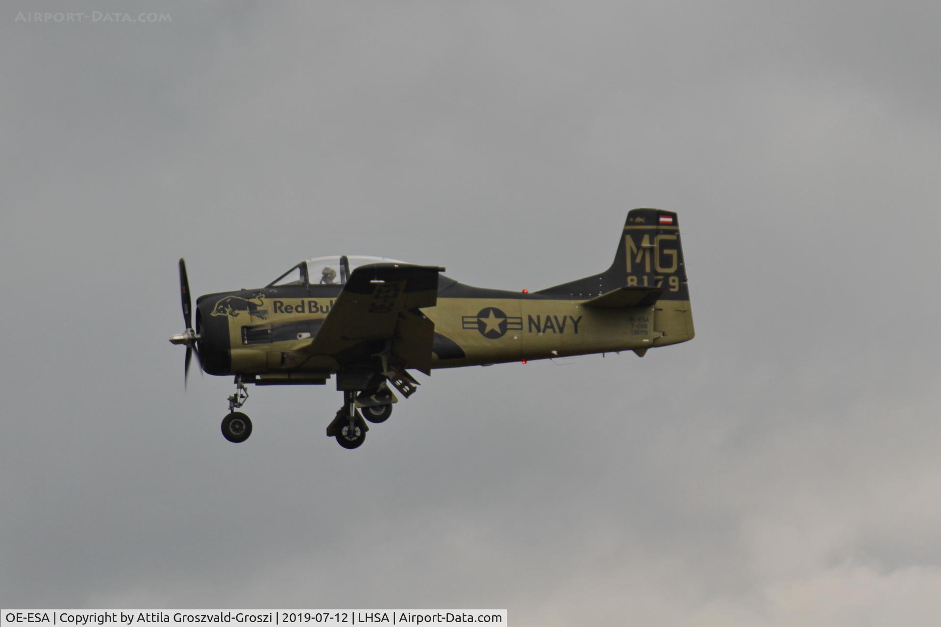 OE-ESA, 1954 North American T-28B Trojan C/N 200-250, LHSA - Szentkirályszabadja Airport, Red Bull Air Race Hungary