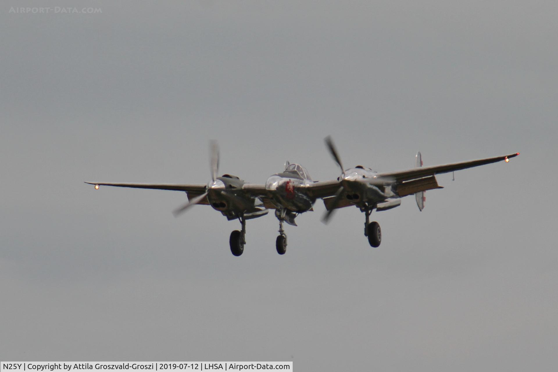 N25Y, 1944 Lockheed P-38L-5LO Lightning C/N AF44-53254, LHSA - Szentkirályszabadja Airport, Red Bull Air Race Hungary