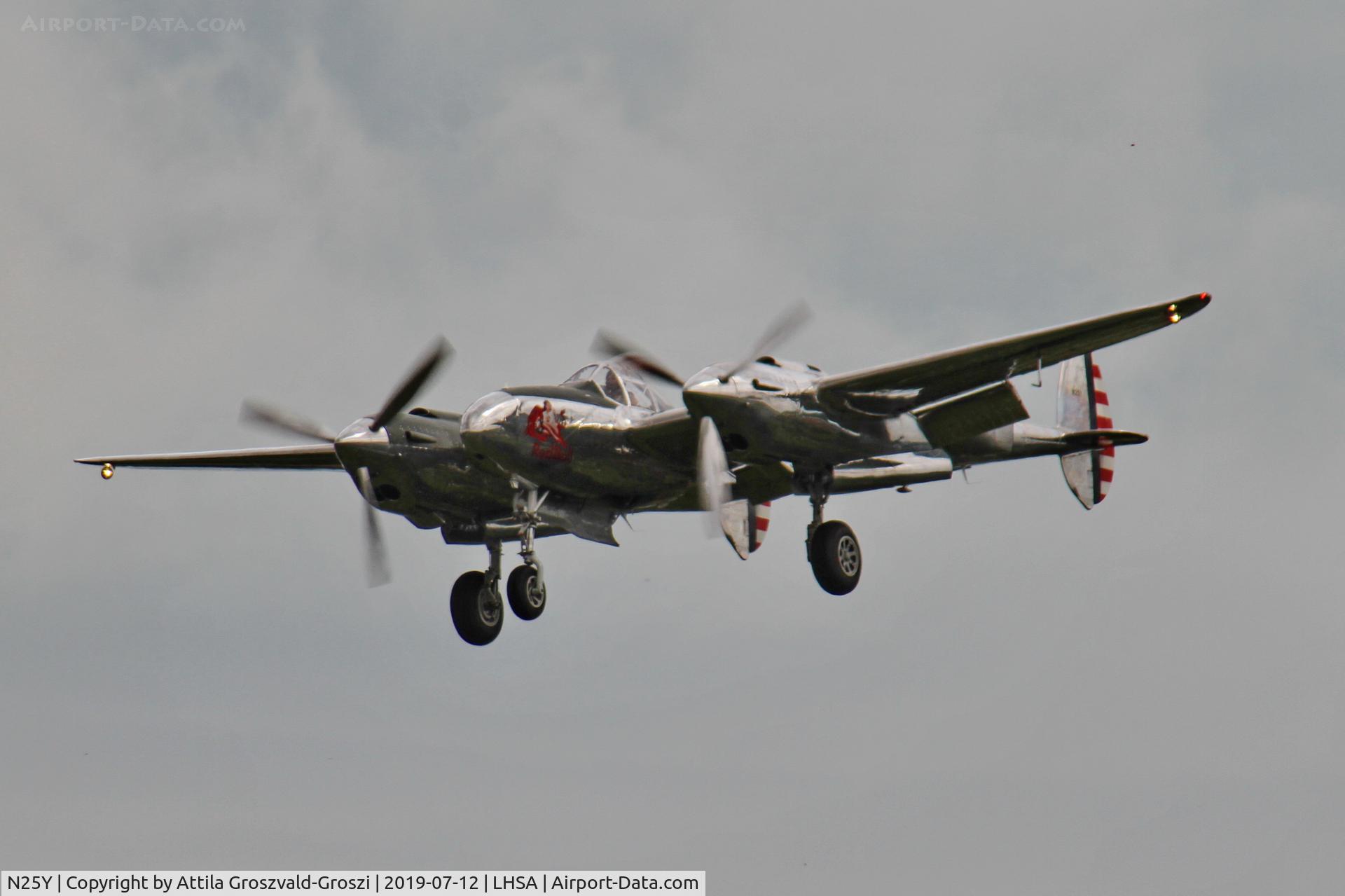 N25Y, 1944 Lockheed P-38L-5LO Lightning C/N AF44-53254, LHSA - Szentkirályszabadja Airport, Red Bull Air Race Hungary