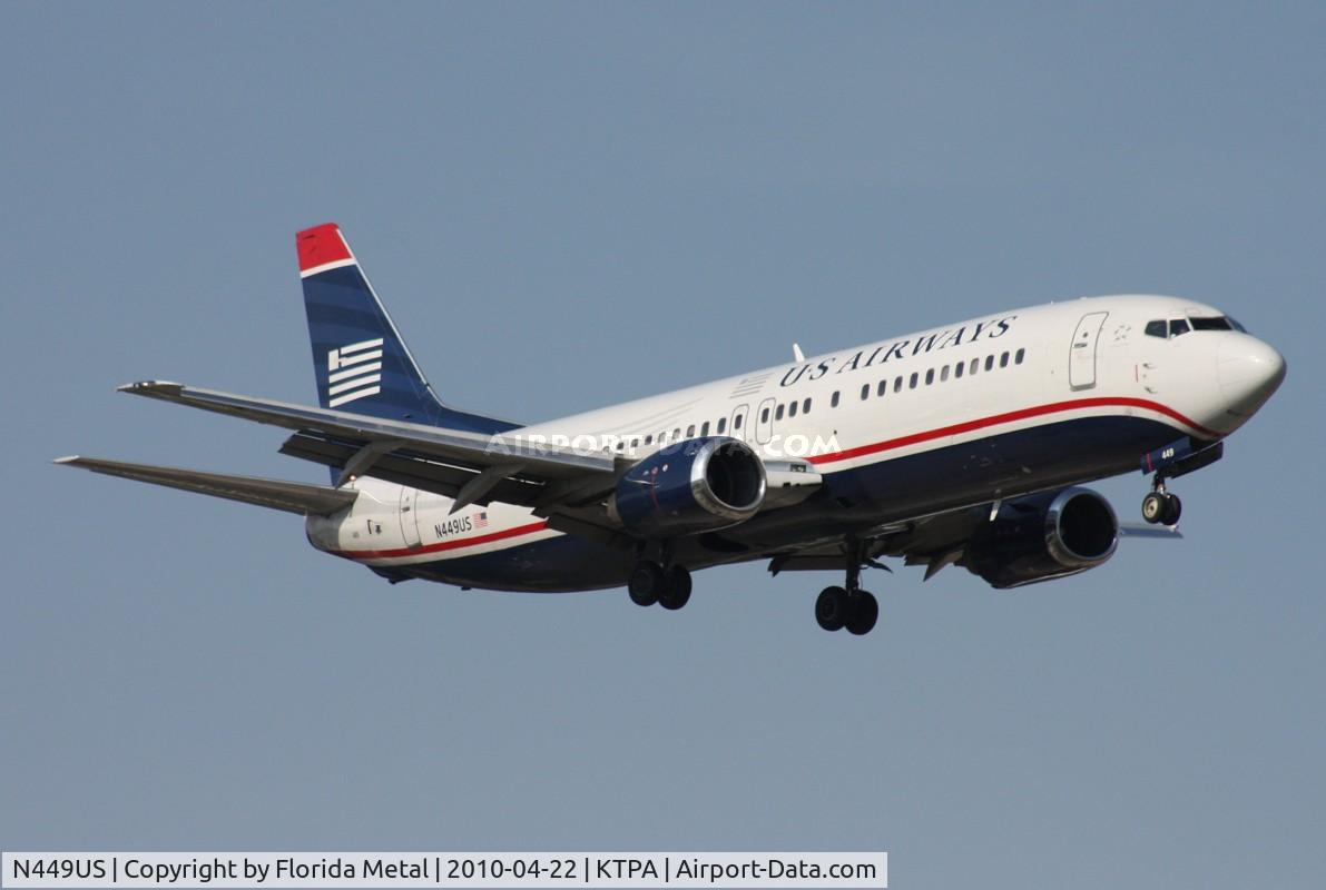 N449US, 1990 Boeing 737-4B7 C/N 24893, TPA spotting