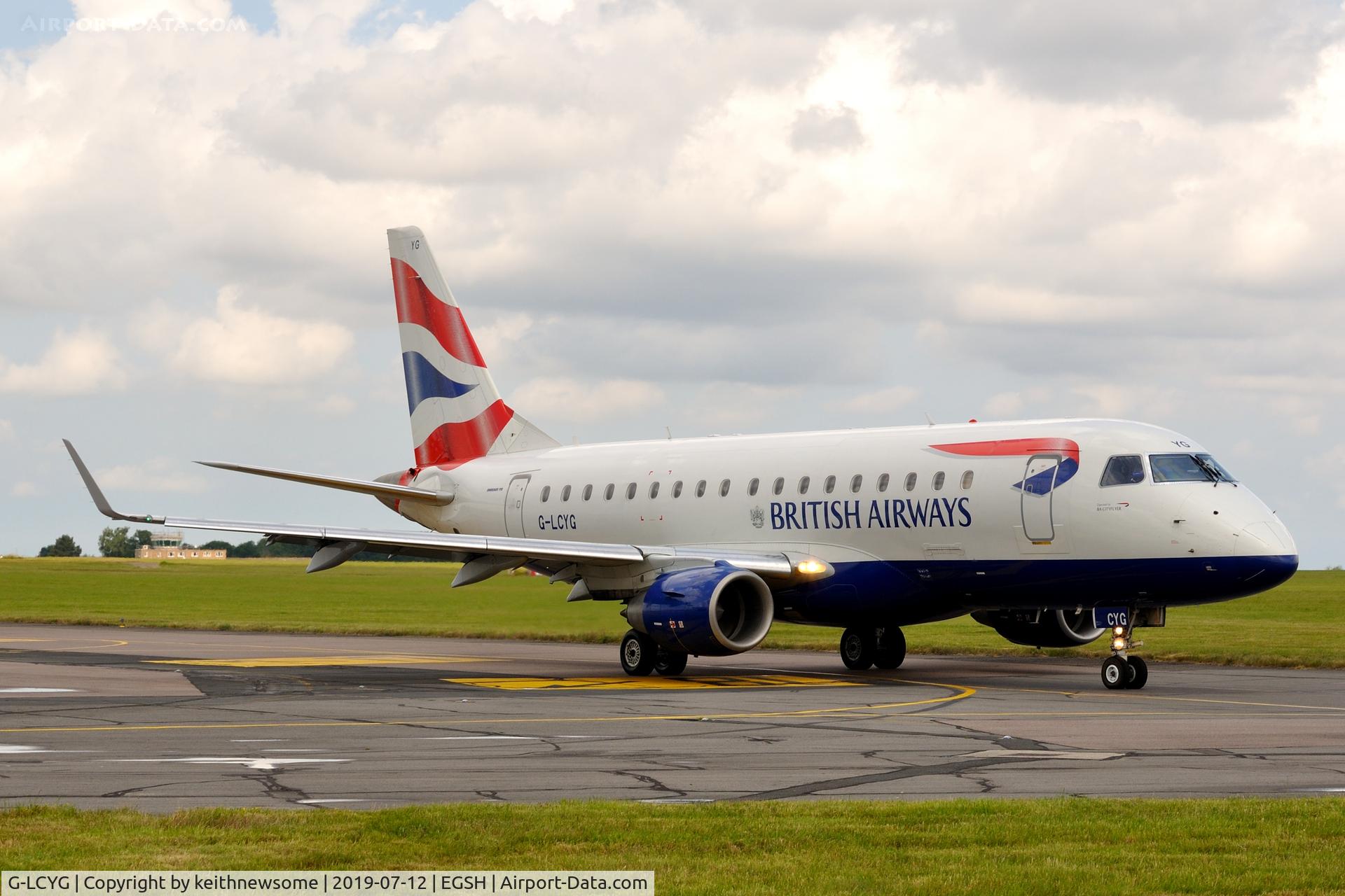 G-LCYG, 2009 Embraer 170STD (ERJ-170-100STD) C/N 17000300, Crew training mission.