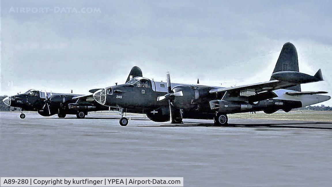 A89-280, Lockheed SP-2H Neptune C/N 726-7280, Lockheed Neptune A89-280 and A89-278 10 sqn RAAF Base Pearce. Western Australia. Taken 1965-1968.