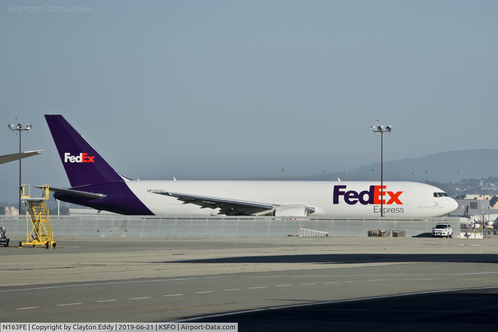 N163FE, 2018 Boeing 767-3S2F/ER C/N 62499, SFO 2019.
