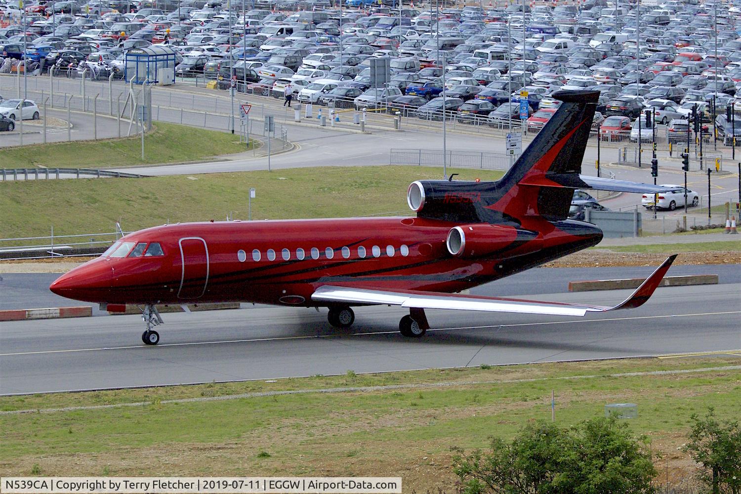 N539CA, 2007 Dassault Falcon 900EX C/N 181, At Luton