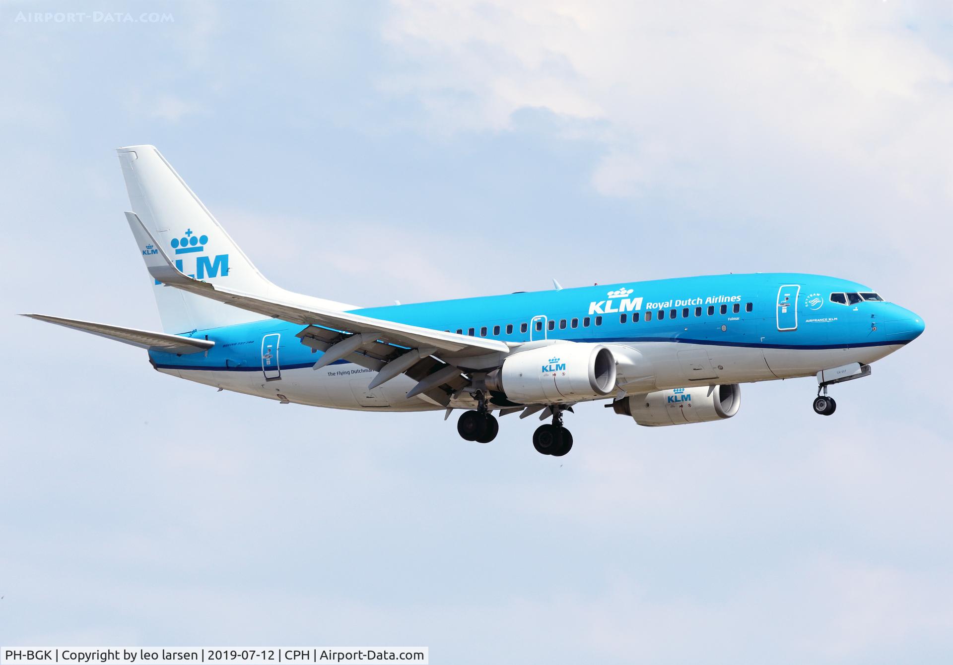 PH-BGK, 2010 Boeing 737-7K2 C/N 38054, Copenhagen 12.7.2019 