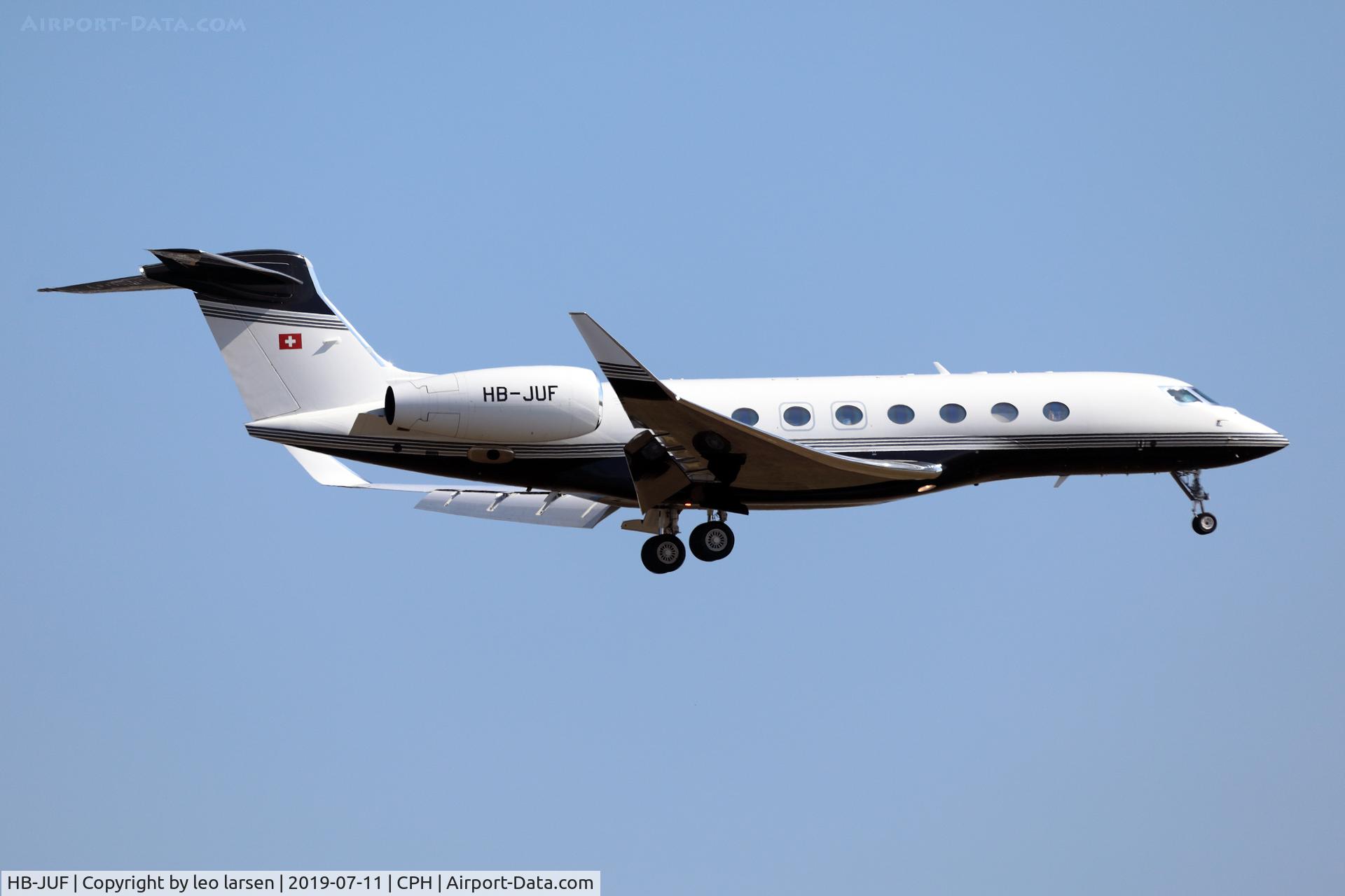 HB-JUF, 2014 Gulfstream Aerospace G650 (G-VI) C/N 6118, Copenhagen 11.7.2019 L/D R-22L